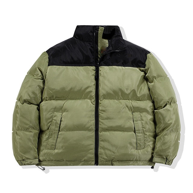 2022Casual Parker style mixed color cotton-padded jacket standing collar men's and women's winter and autumn down jackets winter