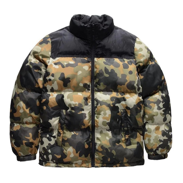 2022Casual Parker style mixed color cotton-padded jacket standing collar men's and women's winter and autumn down jackets winter