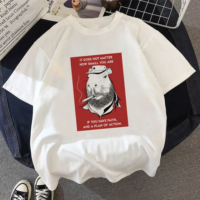Capybaras top tees tshirt men kawaii vintage tumblr harajuku kawaii grunge summer top