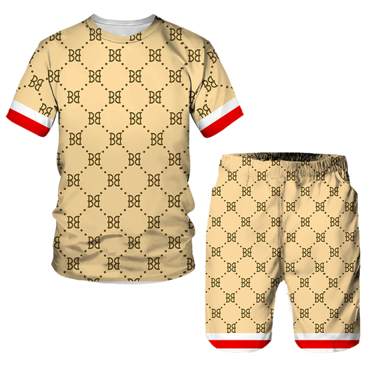 Luxury 3D Printing Men Tracksuit Men's Oversized Clothing T-shirt Shorts outfits Sets Streetswear Male Tshirt Set Summer Beach