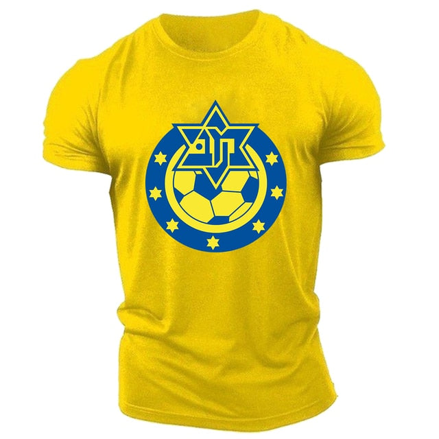 Man 2022 Summer New Fashion Maccabi Haifa Printing Oversized Hip Hop Round Neck Short-Sleeve Casual Tops Men's Clothes T-Shirt