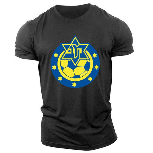 Man 2022 Summer New Fashion Maccabi Haifa Printing Oversized Hip Hop Round Neck Short-Sleeve Casual Tops Men's Clothes T-Shirt