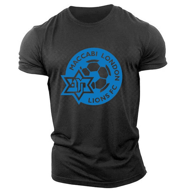 Man 2022 Summer New Fashion Maccabi Haifa Printing Oversized Hip Hop Round Neck Short-Sleeve Casual Tops Men's Clothes T-Shirt