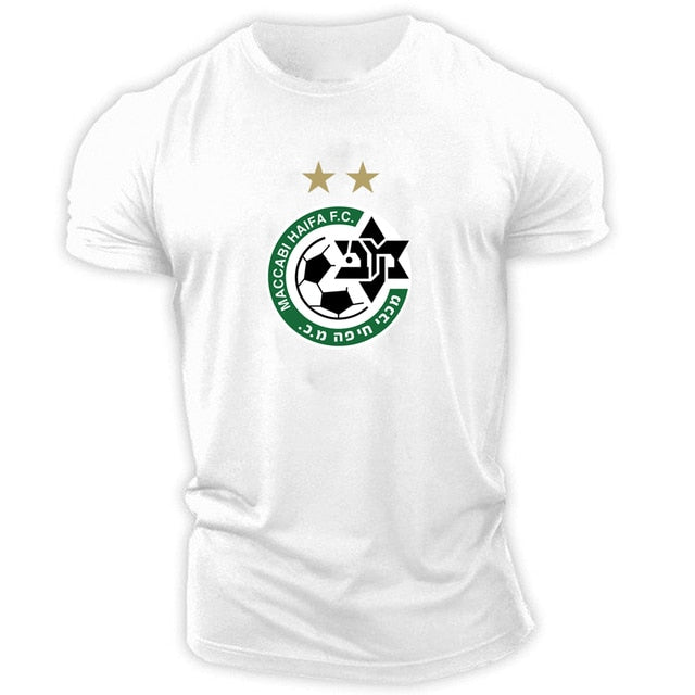 Man 2022 Summer New Fashion Maccabi Haifa Printing Oversized Hip Hop Round Neck Short-Sleeve Casual Tops Men's Clothes T-Shirt