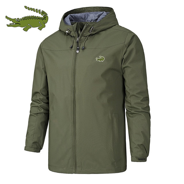 Men's High Quality Outdoor Mountaineering Sports Jacket Zipper Hooded Jacket Printed Rain Jacket Sports Jacket