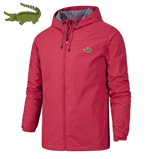 Men's High Quality Outdoor Mountaineering Sports Jacket Zipper Hooded Jacket Printed Rain Jacket Sports Jacket