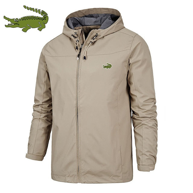 Men's High Quality Outdoor Mountaineering Sports Jacket Zipper Hooded Jacket Printed Rain Jacket Sports Jacket