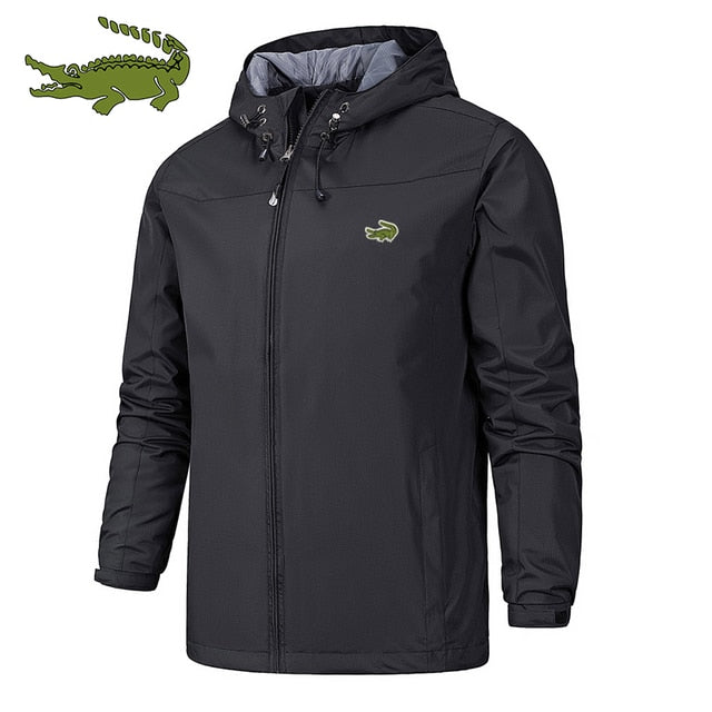 Men's High Quality Outdoor Mountaineering Sports Jacket Zipper Hooded Jacket Printed Rain Jacket Sports Jacket