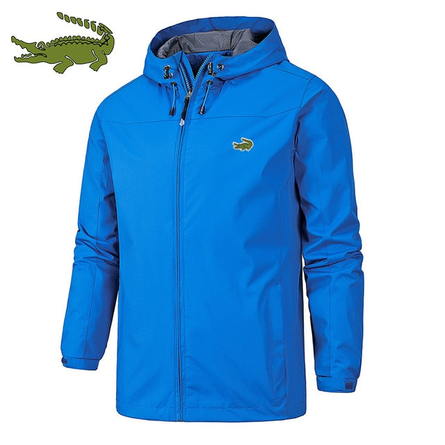 Men's High Quality Outdoor Mountaineering Sports Jacket Zipper Hooded Jacket Printed Rain Jacket Sports Jacket