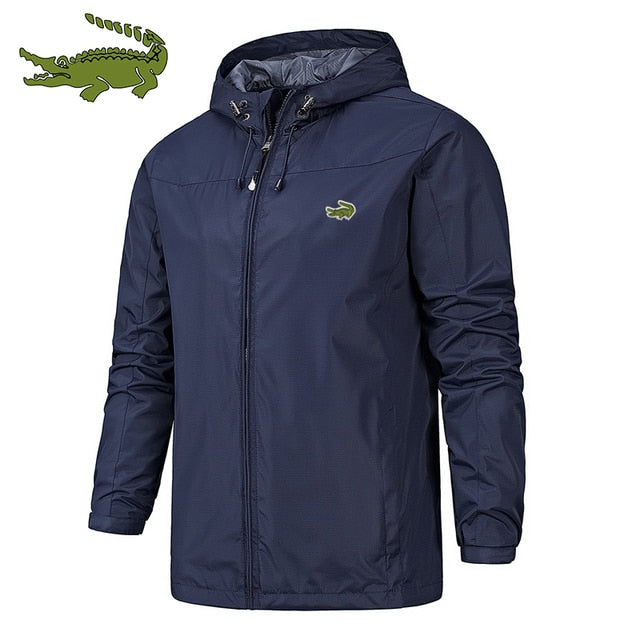 Men's High Quality Outdoor Mountaineering Sports Jacket Zipper Hooded Jacket Printed Rain Jacket Sports Jacket