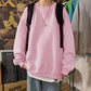 Harajuku Sweatshirts Men&#39;s 2022 Autumn Korean Solid Color Fleece Oversized Pullovers Casual O Neck Basic Tops Hip Hop Streetwear