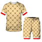 Luxury 3D Printing Men Tracksuit Men&#39;s Oversized Clothing T-shirt Shorts outfits Sets Streetswear Male Tshirt Set Summer Beach