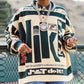Men Polo Collar Letter Print Oversized Sweatshirt Men High Street Long Sleeve Casual Clothes for Teens 2022 Spring Fashion
