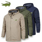 Men&#39;s High Quality Outdoor Mountaineering Sports Jacket Zipper Hooded Jacket Printed Rain Jacket Sports Jacket