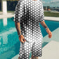 Summer New Fashion 2 Piece Sets Tracksuit Men&#39;s Oversized Clothes Retro Beach Style 3D Printed t shirts Men Suit Tshirt Shorts