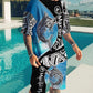 Summer New Fashion 2 Piece Sets Tracksuit Men&#39;s Oversized Clothes Retro Beach Style 3D Printed t shirts Men Suit Tshirt Shorts